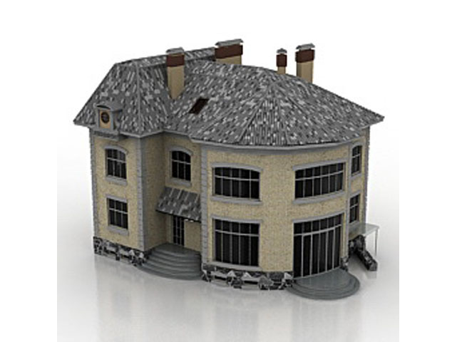 Free Cottage N 3D model For Architecture 3Ds Max Model Download